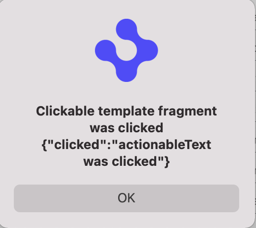Actionable text fragment was clicked